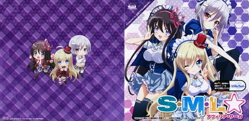 Three Anime Girls in Maid Outfits — Purple, Playful