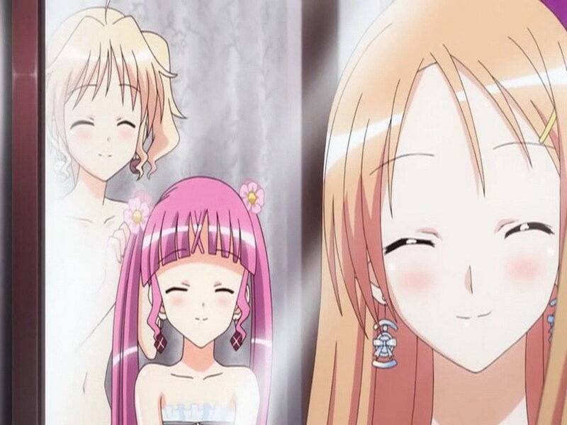 Three Anime Girls in Mirror