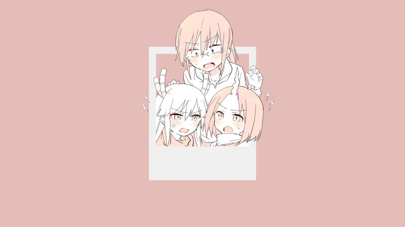 Three Anime Girls in Photo