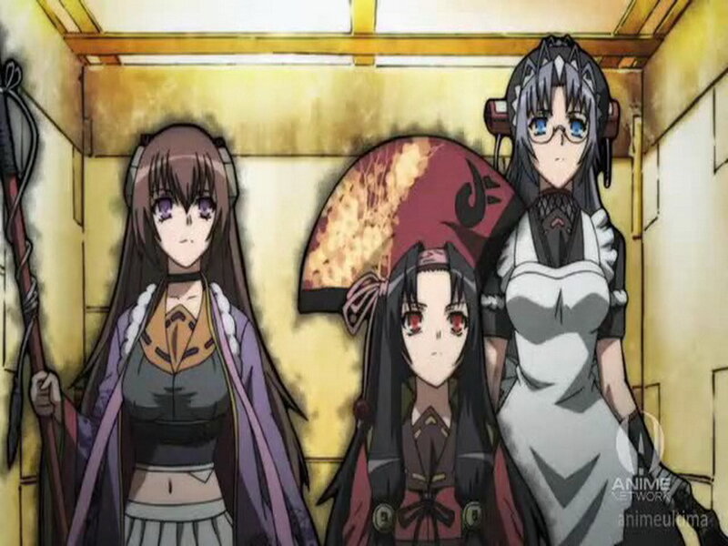 Three Anime Girls in Room — Yellow