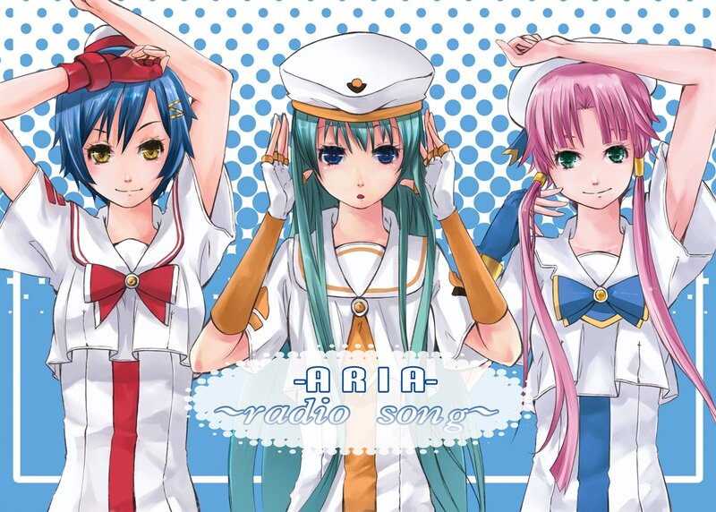 Three anime girls in sailor uniforms