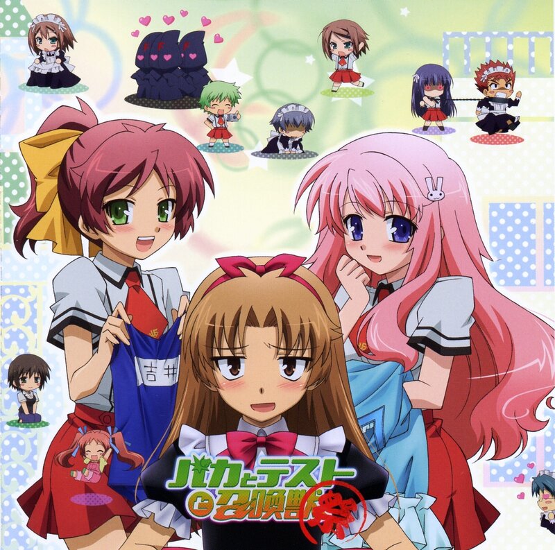 Three Anime Girls in School Uniforms — Pink, Playful, School Uniforms, Chibi Characters