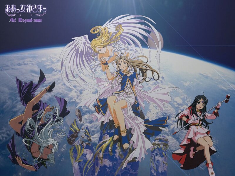 Three Anime Girls in Space — Blue