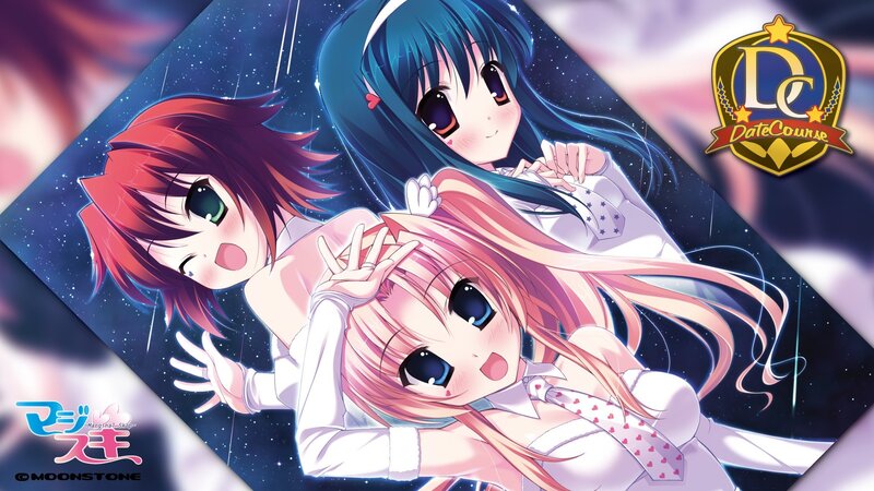 Three anime girls in space