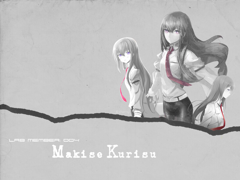 Three Anime Girls in Uniform — Gray