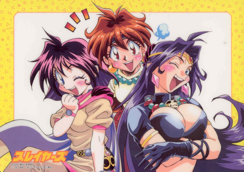 Three Anime Girls Laughing