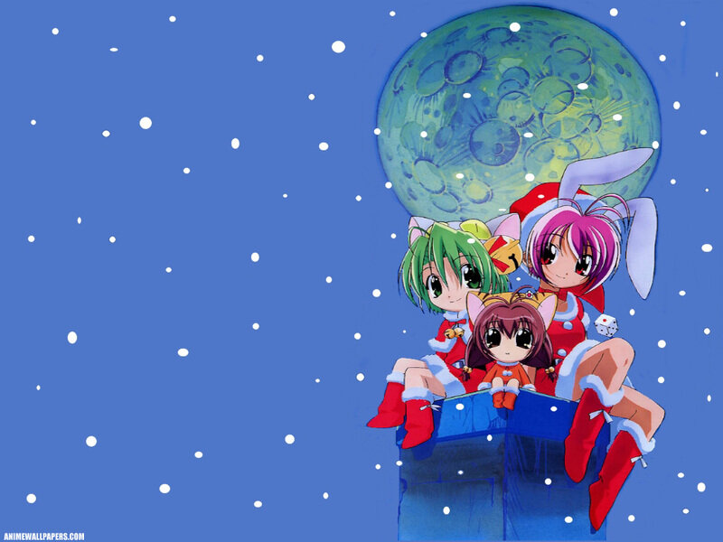 Three Anime Girls on a Chimney