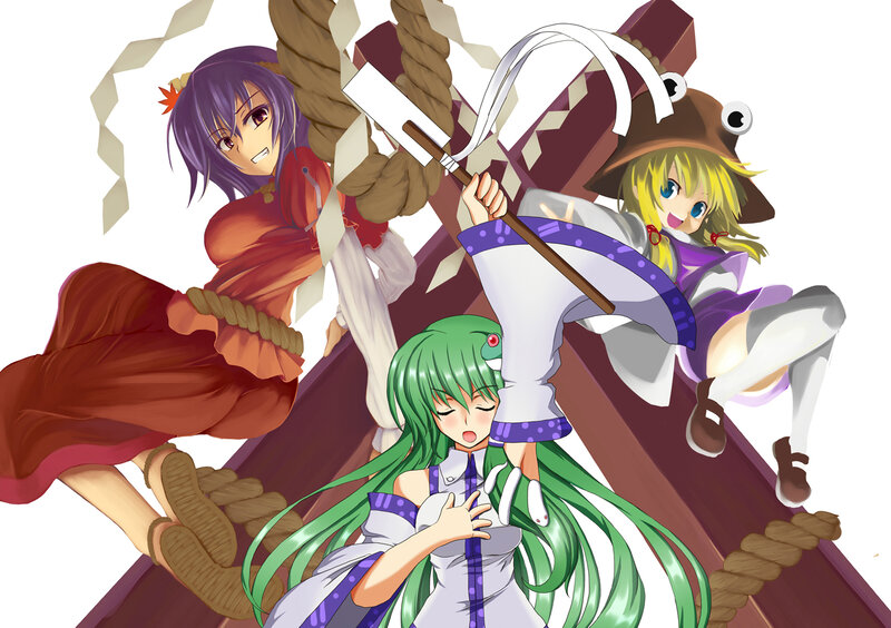Three Anime Girls on a Ship — Green