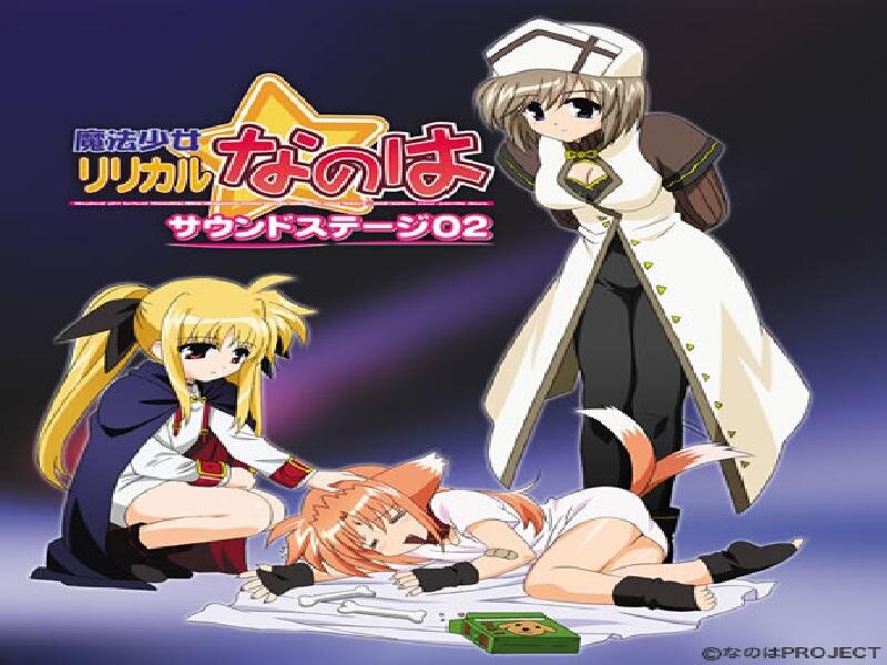 Three Anime Girls on Floor — Purple