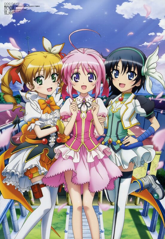 Three Anime Girls — Pink, Cheerful, Afternoon, Anime Characters