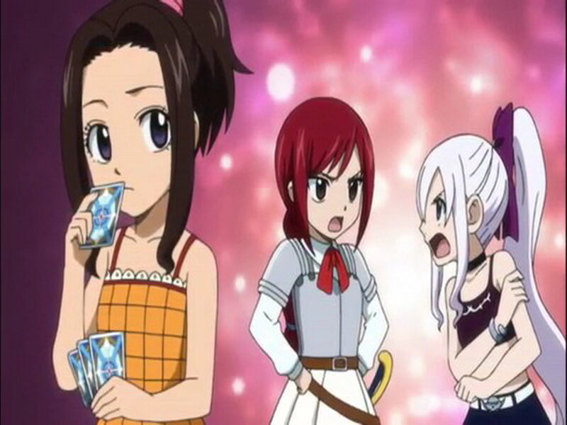 Three Anime Girls — Pink, Dramatic, Cards
