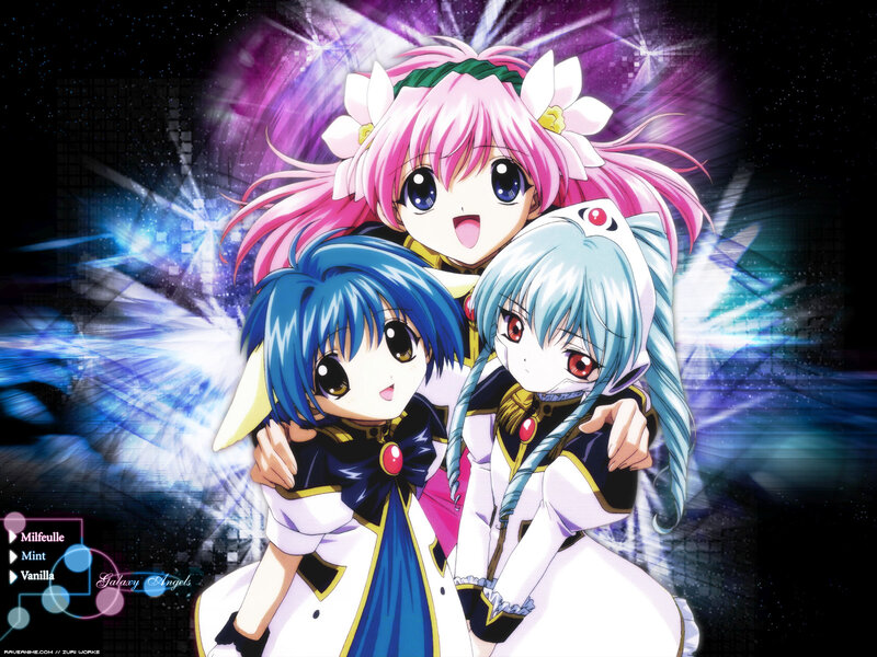 Three Anime Girls — Pink, Energetic, Flowers