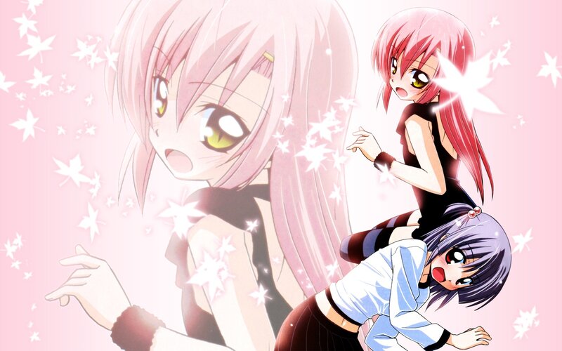 Three Anime Girls — Pink, Playful, Spring
