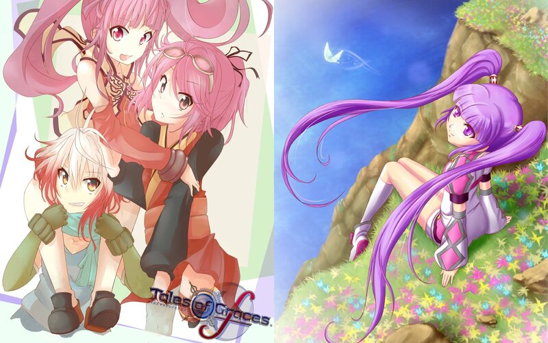 Three Anime Girls — Pink, Serene