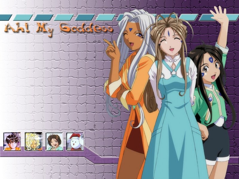Three Anime Girls — Purple, Playful, Puzzle Wall
