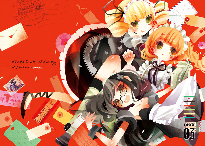 Three Anime Girls — Red, Chaotic