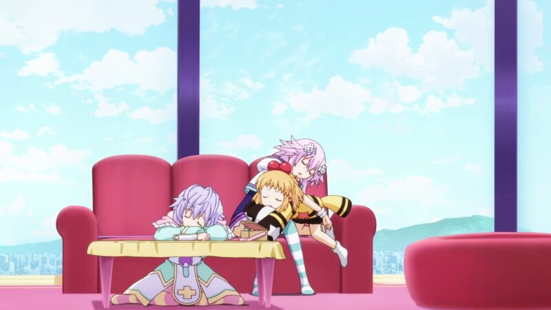 Three Anime Girls Sleeping