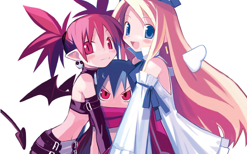 three anime girls together