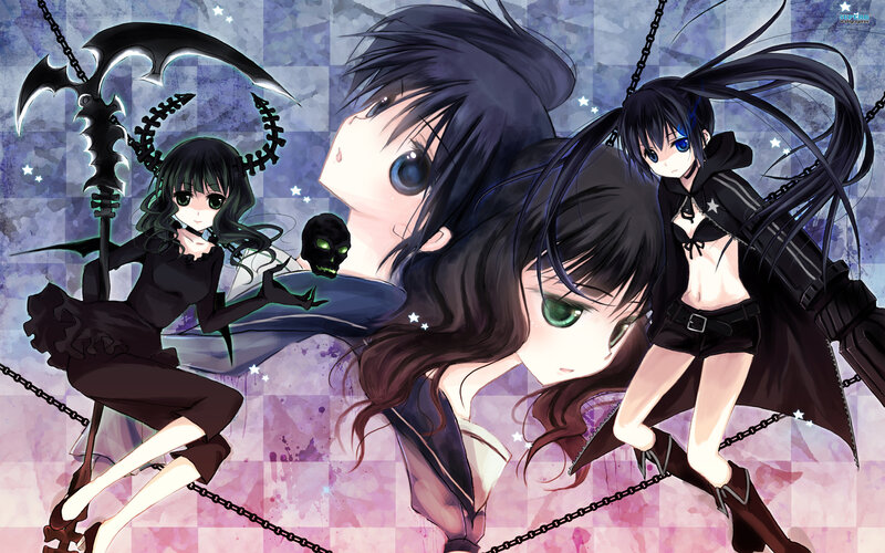 Three Anime Girls with Chains