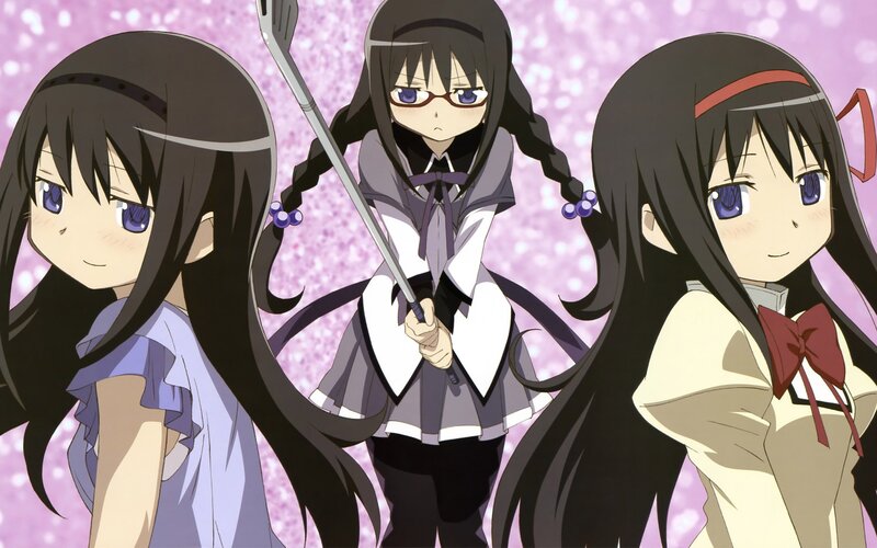 Three anime girls with golf club