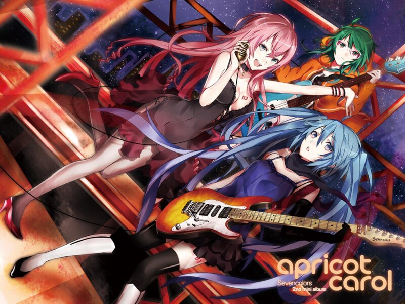 Three Anime Girls with Instruments — Blue