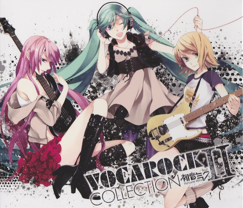 Three Anime Girls with Instruments — White