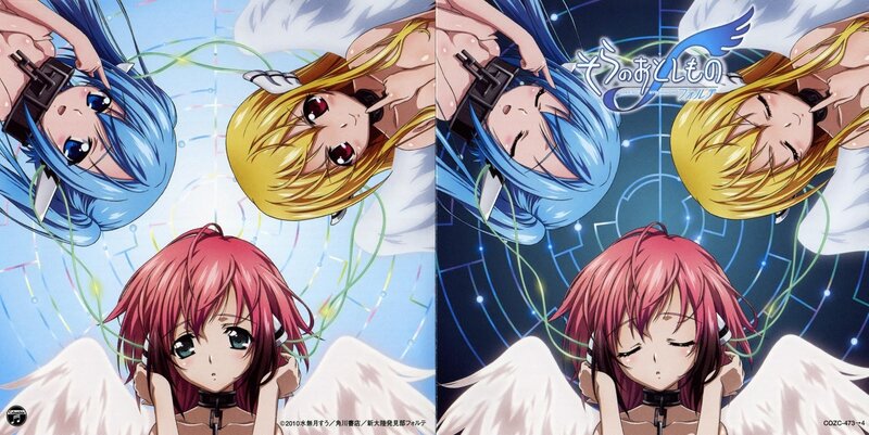Three Anime Girls with Wings — Blue, Dreamy, Headphones