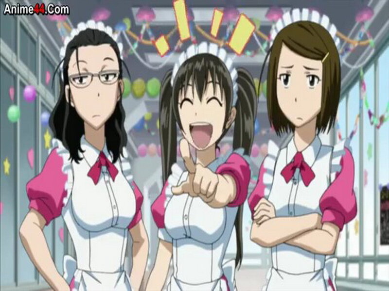 Three Anime Maids — White