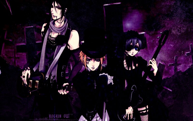 Three Anime Musicians — Purple