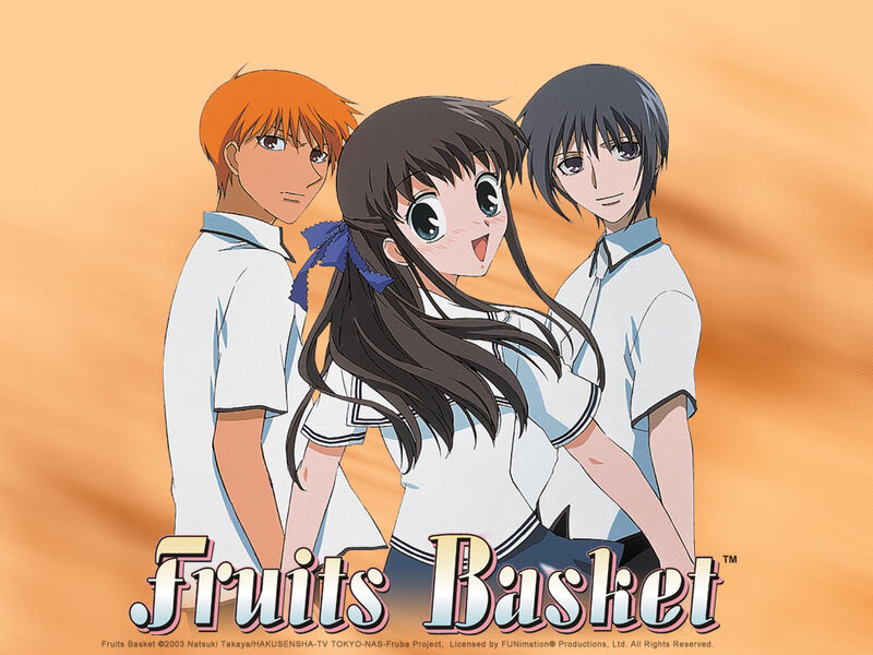Three Anime Students — Orange