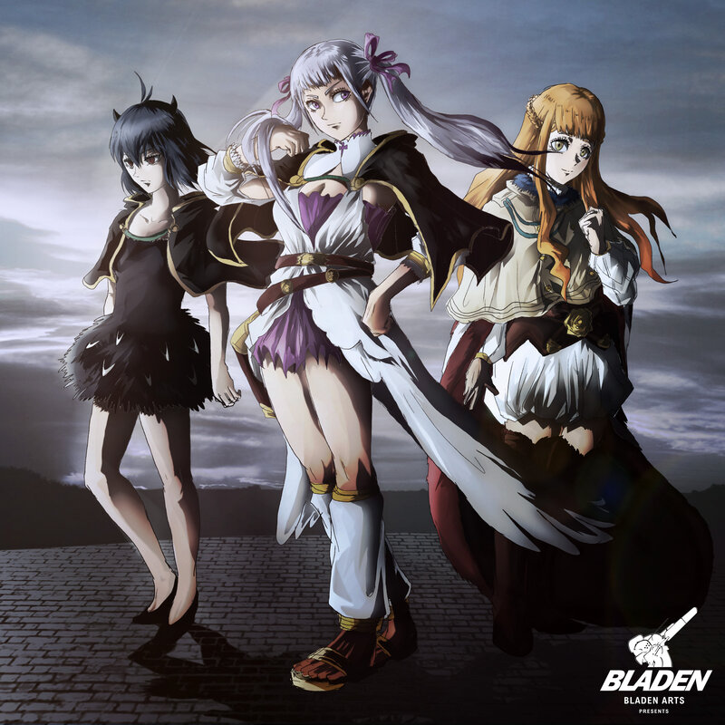 Three Anime Women — Gray