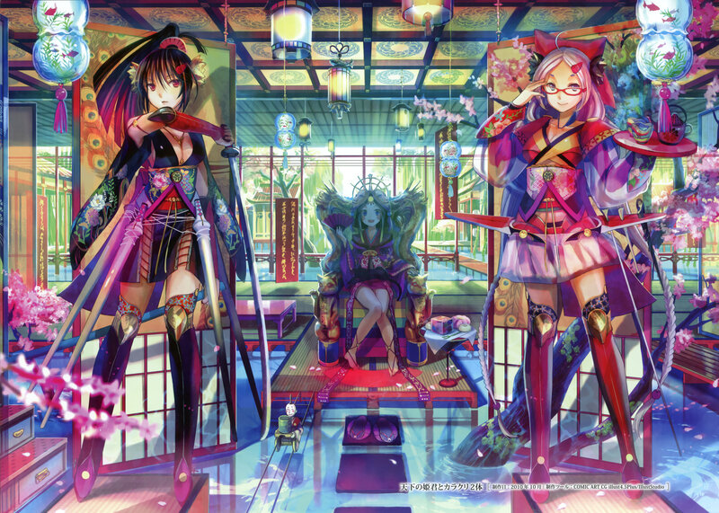 Three Anime Women in a Room