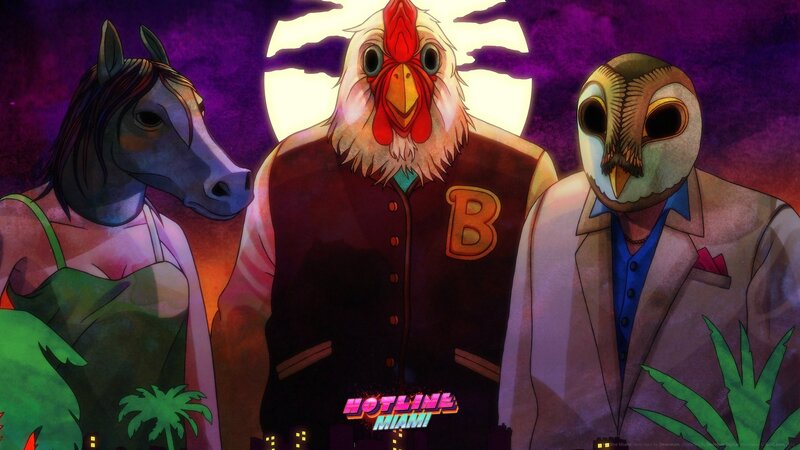 Three Anthropomorphic Animals — Purple