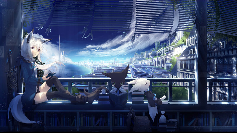 Three Anthropomorphic Characters — Blue, Serene
