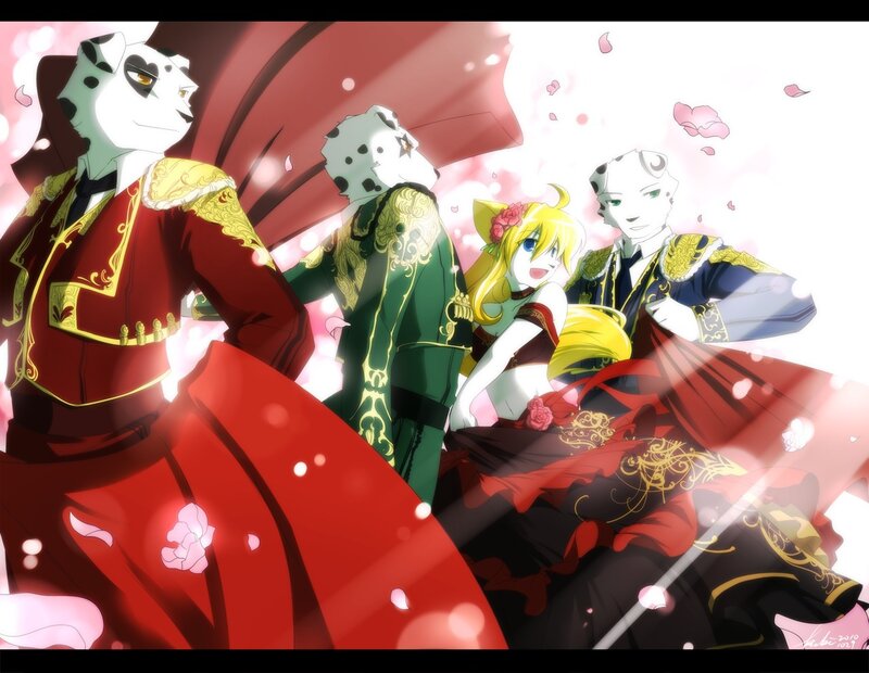Three Anthropomorphic Characters — Red