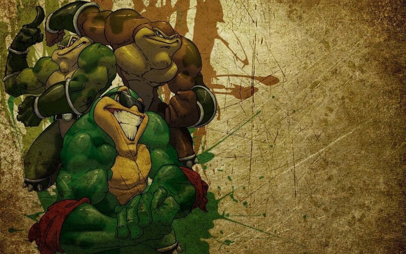 Three Anthropomorphic Turtles