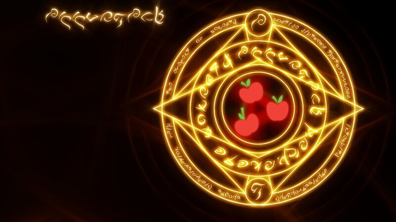 Three Apples in a Circle — Yellow