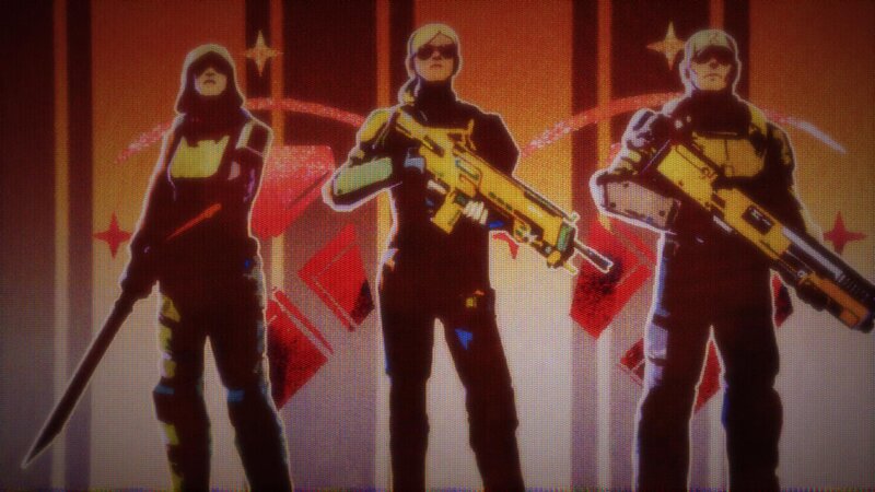 Three Armed Figures — Red
