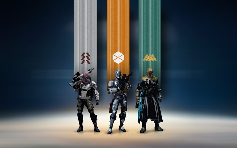 Three Armored Characters — Gray, Dramatic
