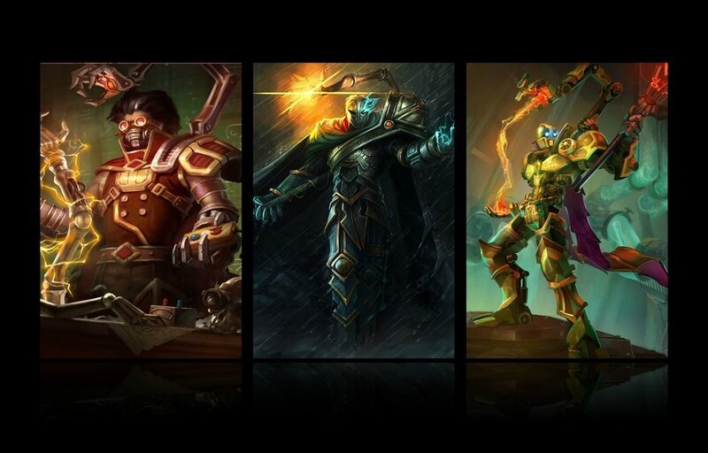 Three Armored Characters — Green