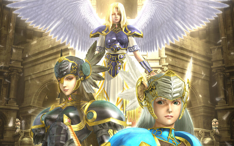 Three Armored Figures — Blue