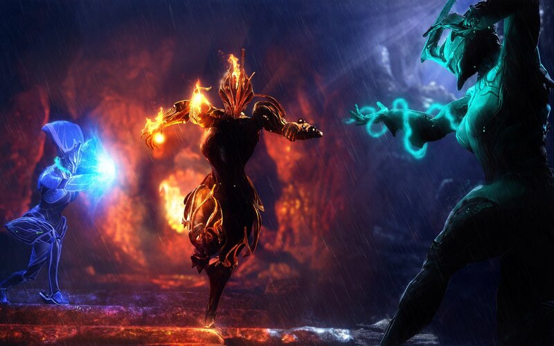Three Armored Figures Fighting