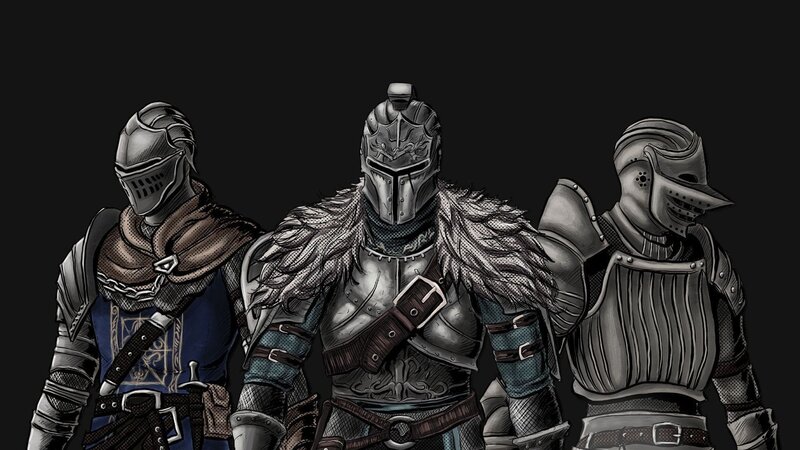 Three Armored Knights