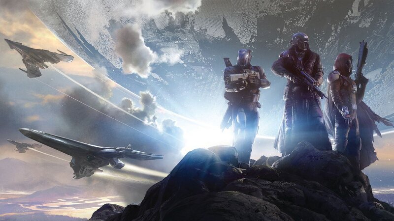 Three Armored Soldiers — Blue, Dramatic, Sunset, Digital Art