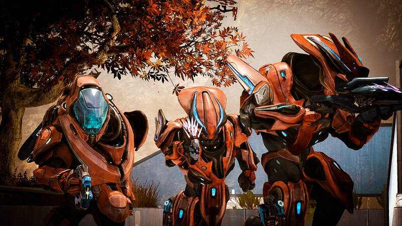 Three Armored Soldiers — Orange