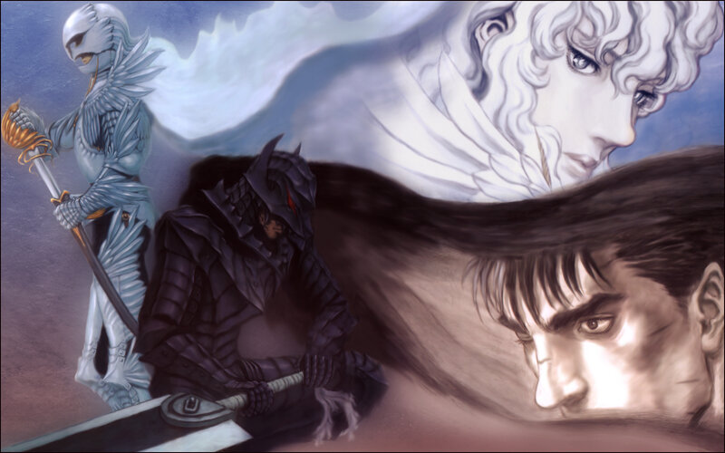 Three Armored Warriors — Blue, Dramatic