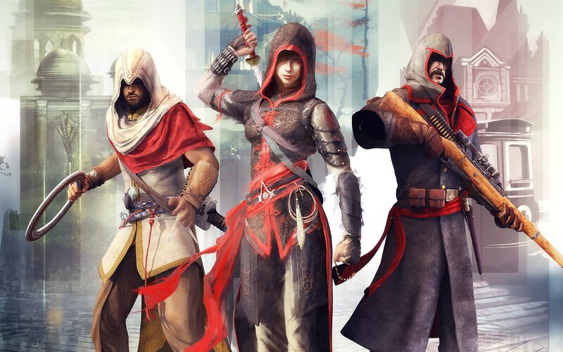 Three Assassins Standing — Red