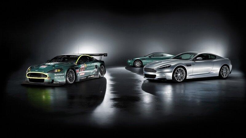 Three Aston Martin Cars — Silver, Dramatic