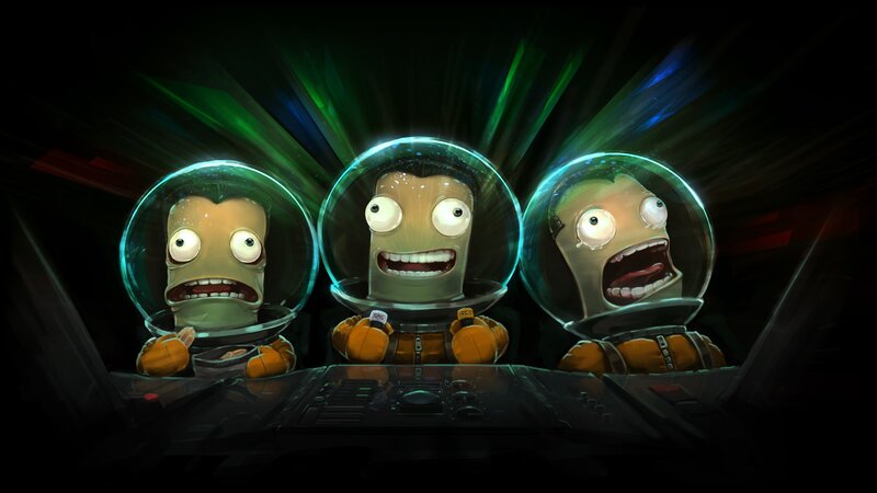 Three Astronauts in Cockpit — Black