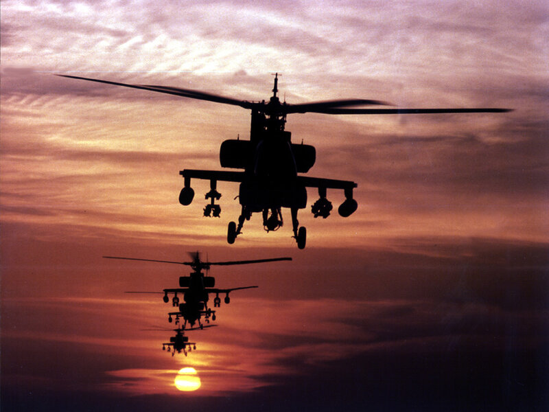 Three Attack Helicopters
